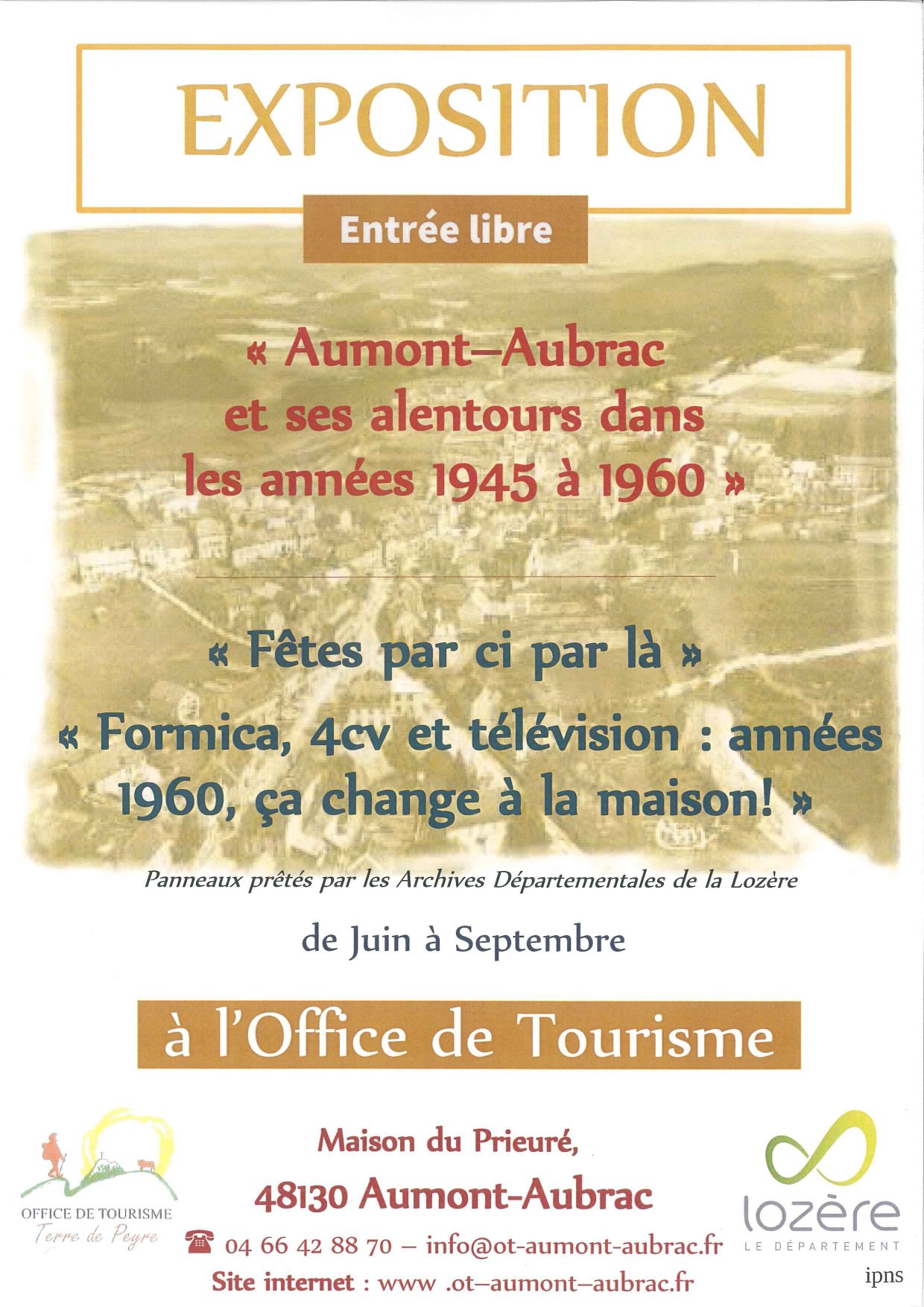 Exposition Aumont, de 1945 à 1960 à l'office de tourisme d'Aumont-Aubrac